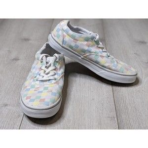 VANS US Missy Old Skool Pastel Rainbow Checkerboard Skate Shoes  4.0